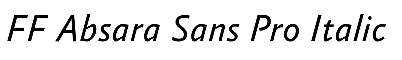FF Absara Sans Pro Italic